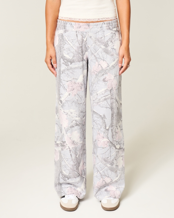 Snow Camo Baggy Sweatpants, Light Grey Camo view 2
