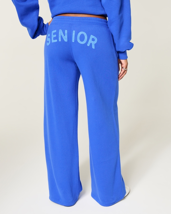Hollister Feel Good Senior Graphic Baggy Sweatpants, Cobalt view 2