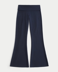 Aloha Graphic Foldover Waist Flare Pants