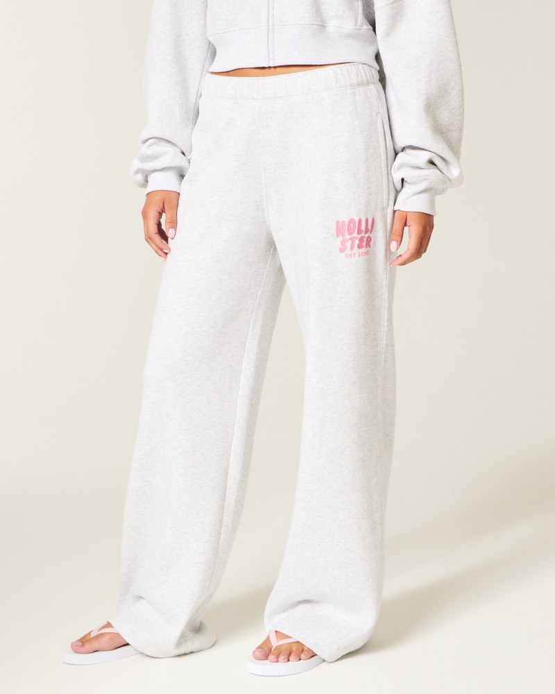 Wide-Leg Logo Sweatpants