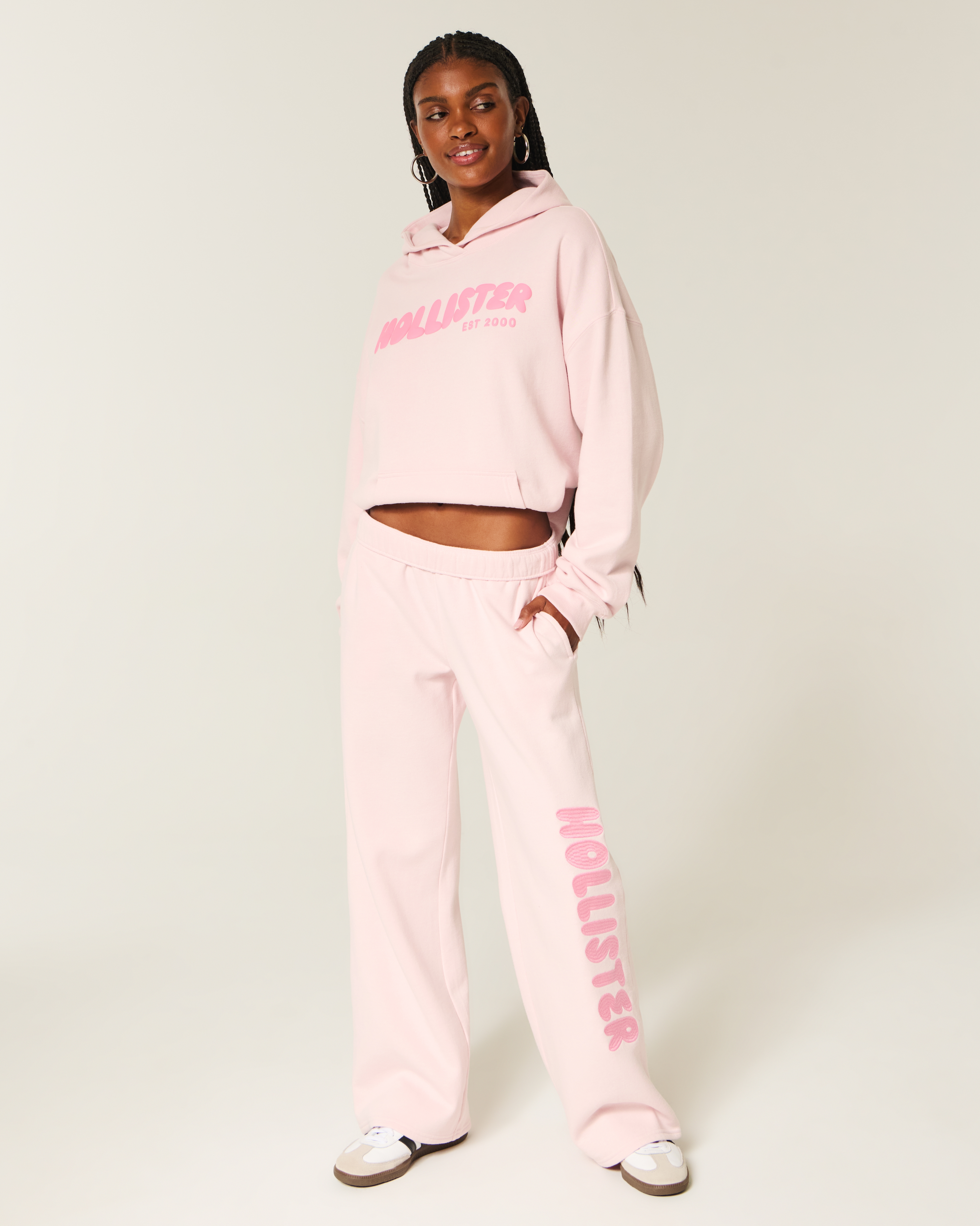 Wide-Leg Logo Sweatpants