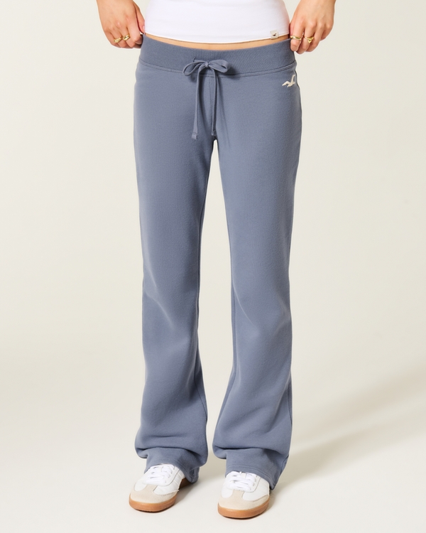Terry Bootcut Sweatpants, Dark Blue view 2