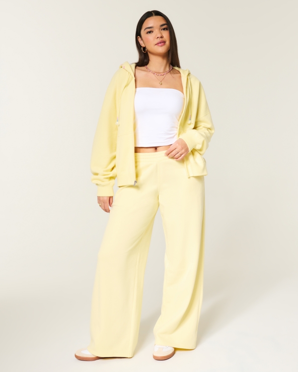 Hollister Feel Good Baggy Sweatpants, Butter Yellow view 1