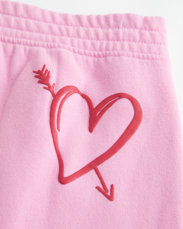 Hollister Feel Good Xoxo Graphic Baggy Sweatpants, Pink view 2