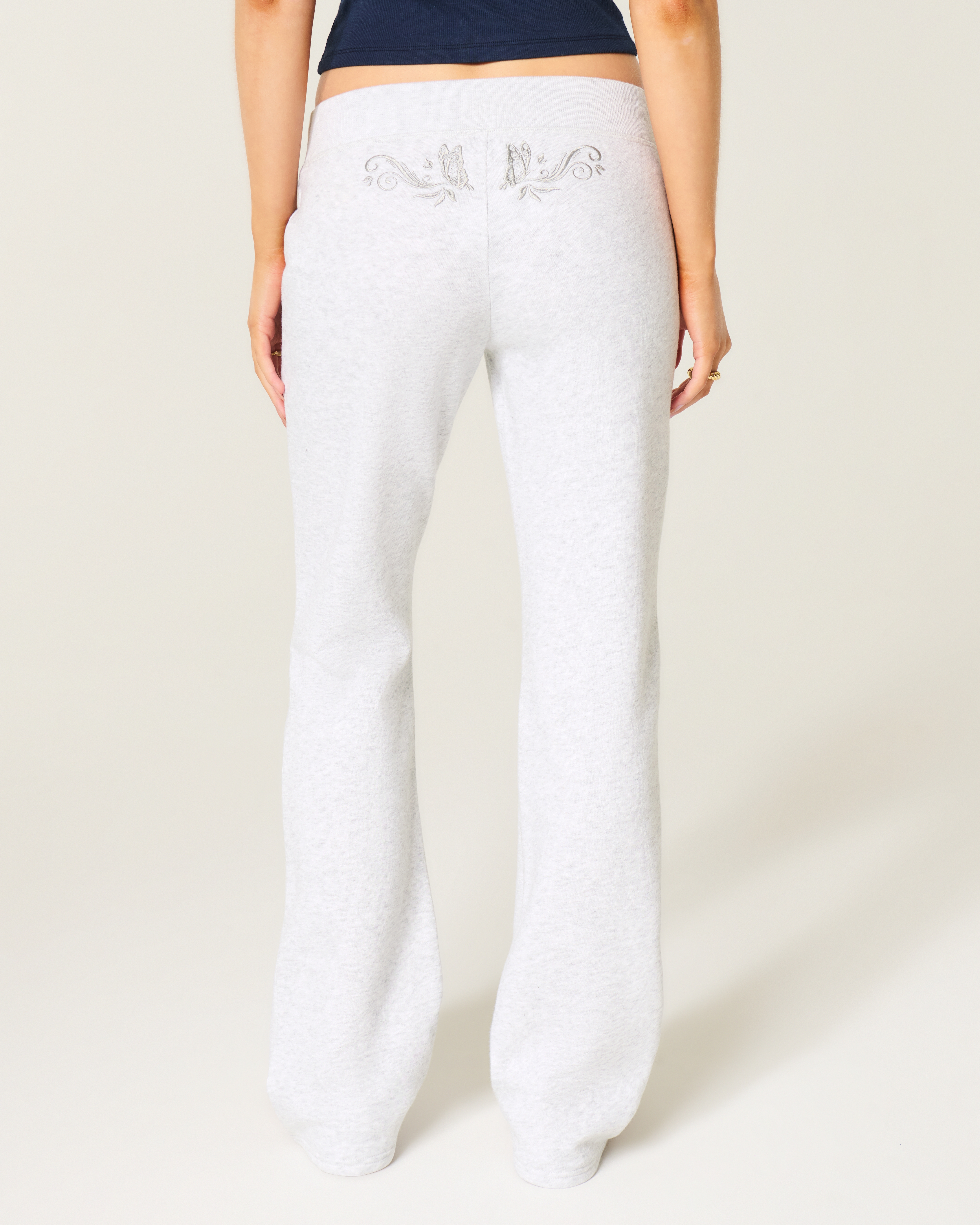 Hollister Feel Good Butterfly Embroidery Bootcut Sweatpants