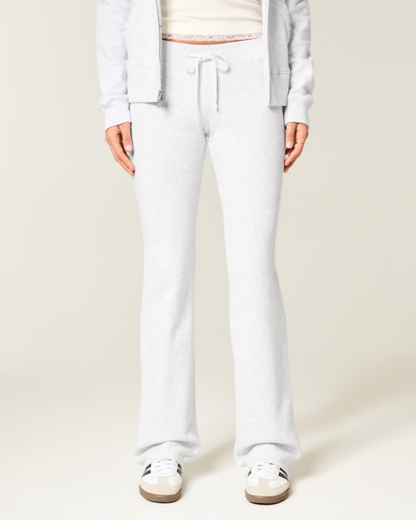 Hollister Feel Good Bootcut Sweatpants, Light Heather Grey view 2