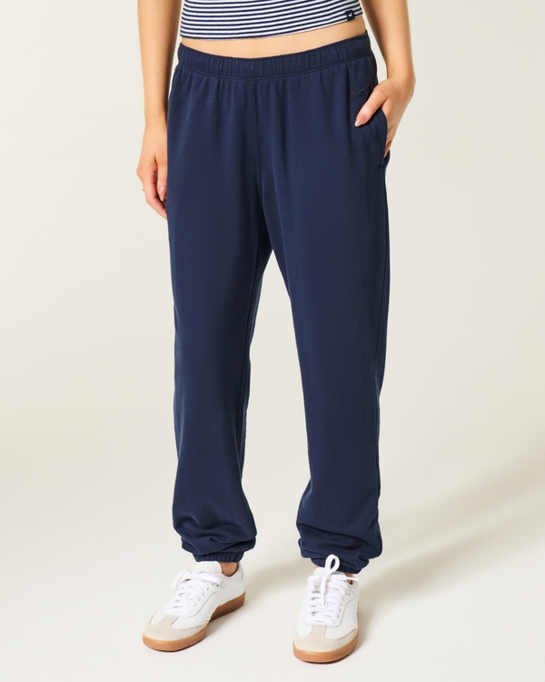 Fleece Joggers, Navy view 2