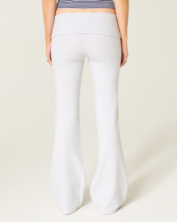 Women's Foldover Waist Knit Logo Flare Pants | Women's Clearance