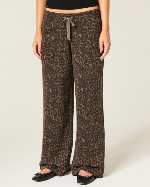 Low-Rise Leopard Print Baggy Sweatpants, Leopard Print view 2