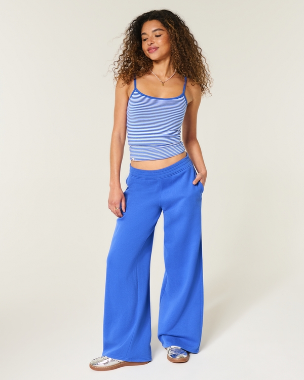Low-Rise Baggy Sweatpants, Cobalt view 1