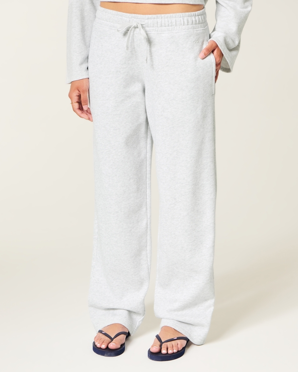 Low-Rise Baggy Sweatpants, Light Heather Grey view 2