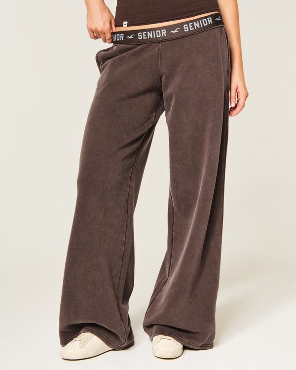 Ultra Low-Rise Senior Baggy Sweatpants, Brown view 2