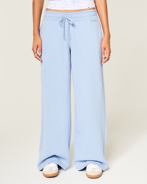 Hollister Feel Good Low-Rise Baggy Sweatpants, Light Blue view 2