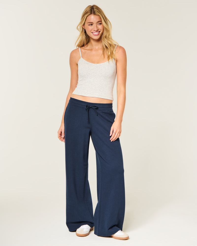 Hollister Feel Good Low-Rise Baggy Sweatpants - navy by Hollister