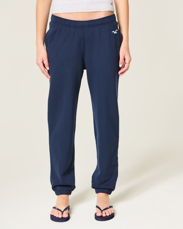 Fleece Logo Icon Joggers, Navy view 2