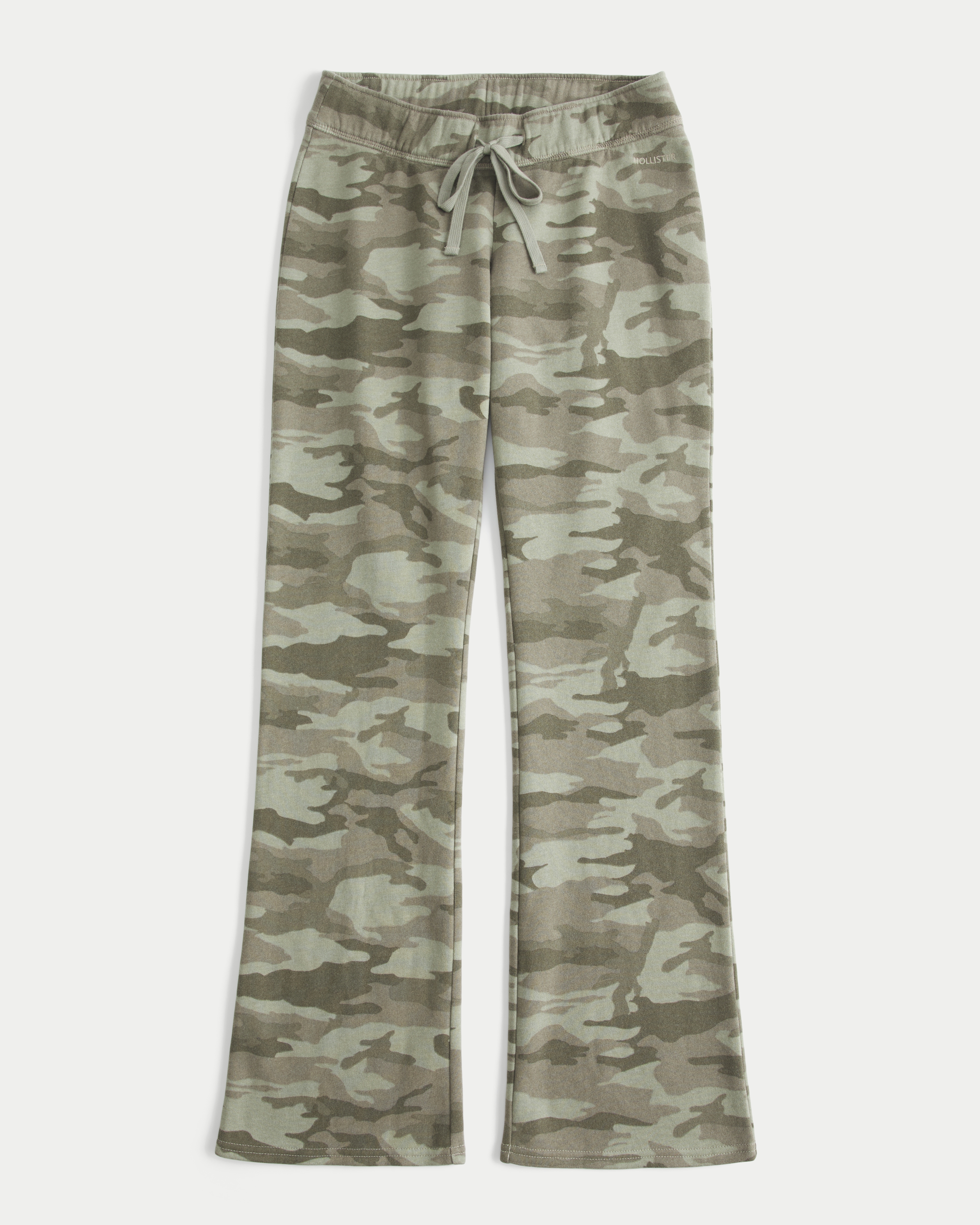 Hollister Feel Good Low-Rise Camo Bootcut Sweatpants
