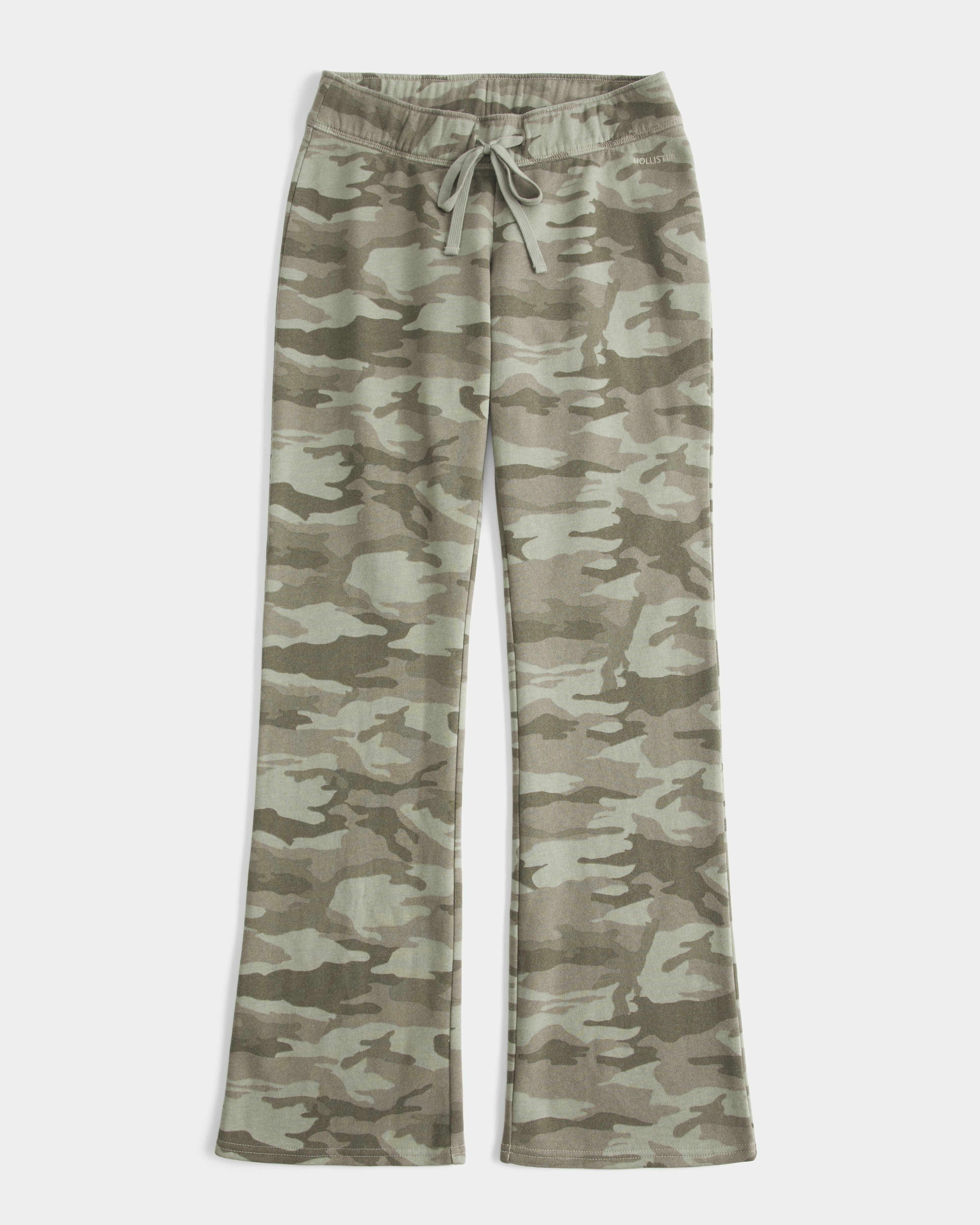 Hollister Feel Good Low-Rise Camo Bootcut Sweatpants