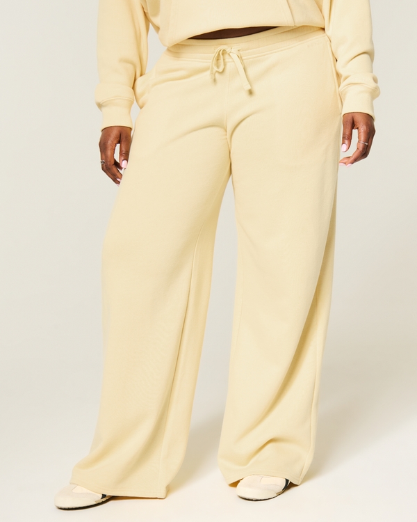 Hollister Feel Good Low-Rise Baggy Sweatpants, Yellow view 2
