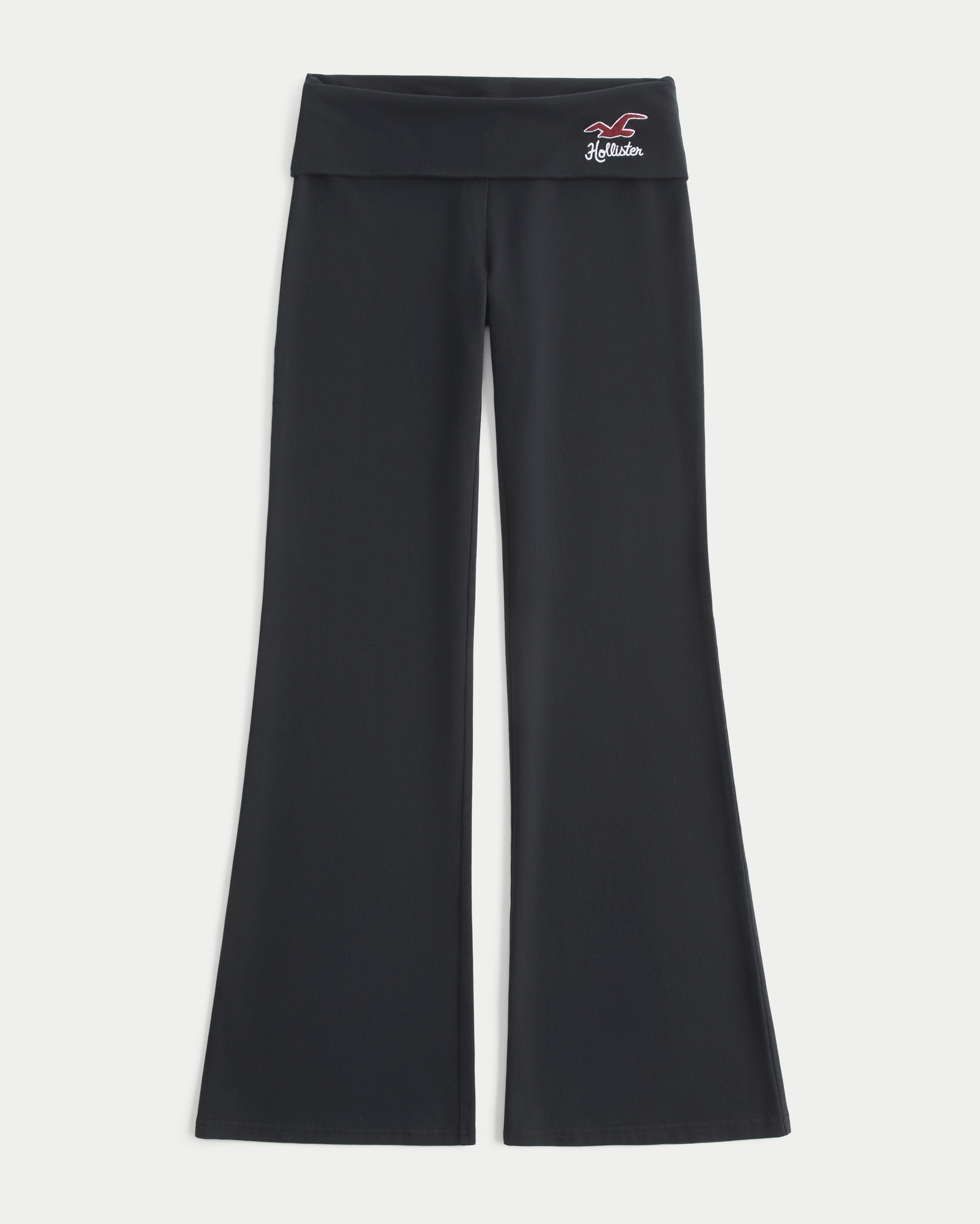 Women's Knit Foldover Waist Logo Flare Pants | Women's Bottoms