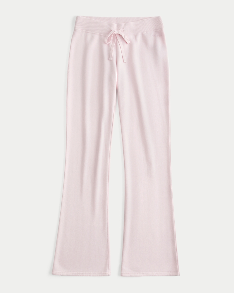 Hollister Feel Good Low-Rise Bootcut Sweatpants - light pink by Hollister