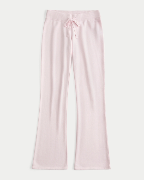 Hollister Feel Good Low-Rise Bootcut Sweatpants, Light Pink view 1