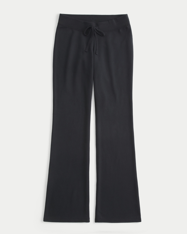 Hollister Feel Good Low-Rise Bootcut Sweatpants, Black view 1