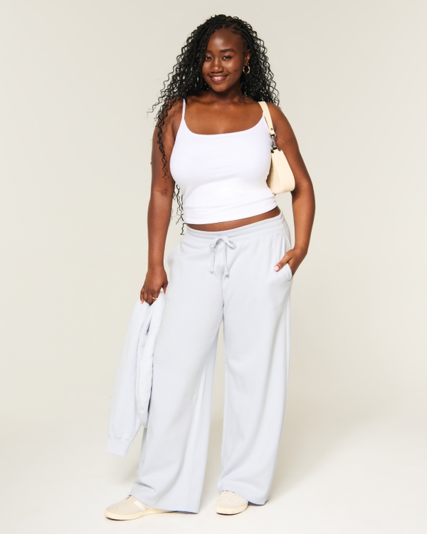 Hollister Feel Good Low-Rise Baggy Sweatpants, Light Blue view 1