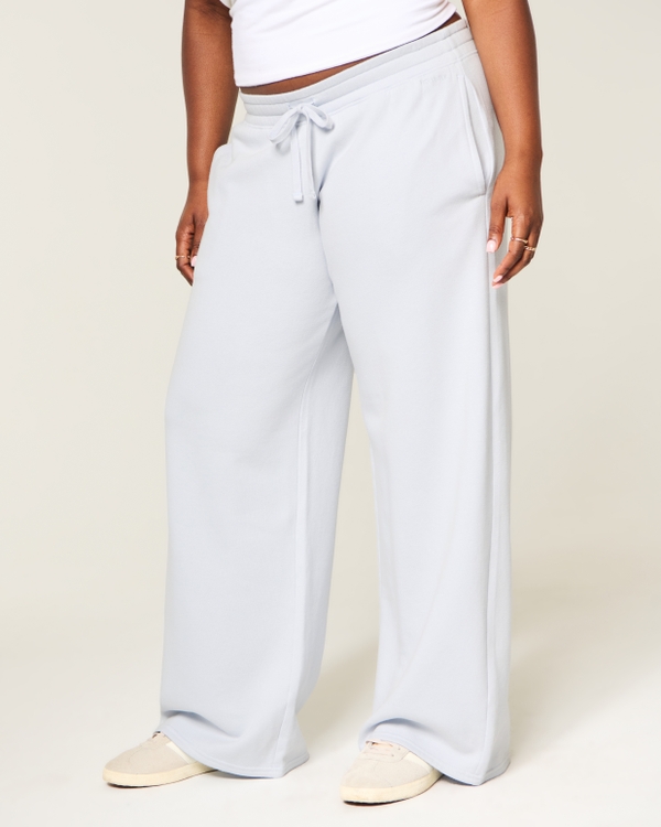 Hollister Feel Good Low-Rise Baggy Sweatpants, Light Blue view 2