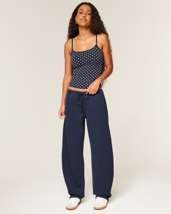 Low-Rise Barrel Sweatpants, Navy view 1