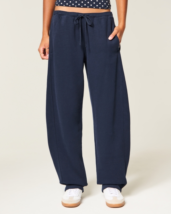 Low-Rise Barrel Sweatpants, Navy view 2
