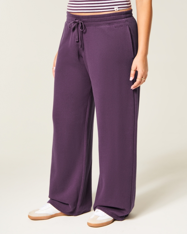 Hollister Feel Good Low-Rise Baggy Sweatpants, Plum view 2