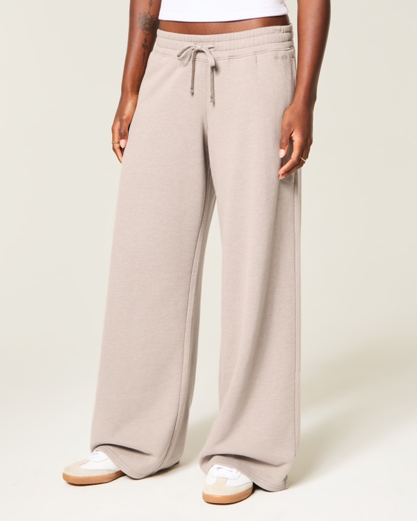 Hollister Feel Good Low-Rise Baggy Sweatpants, Grey view 2