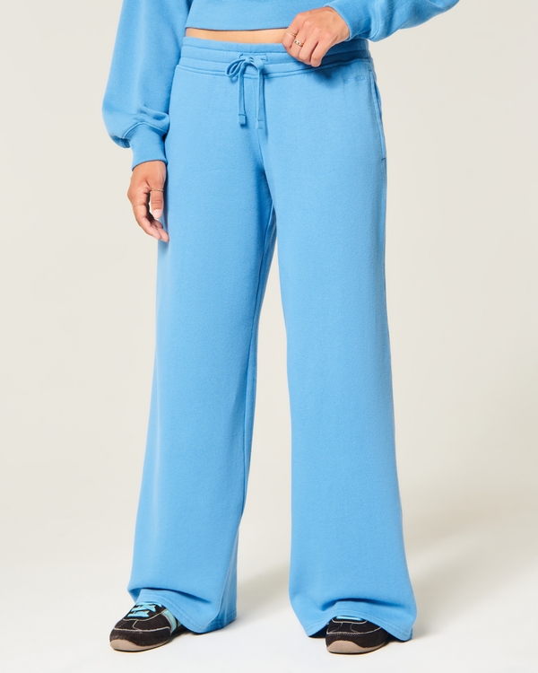 Hollister Feel Good Low-Rise Baggy Sweatpants, Blue view 2