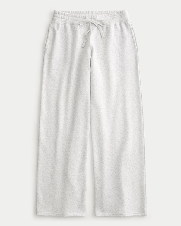 Hollister Feel Good Low-Rise Baggy Sweatpants, Light Heather Gray view 1