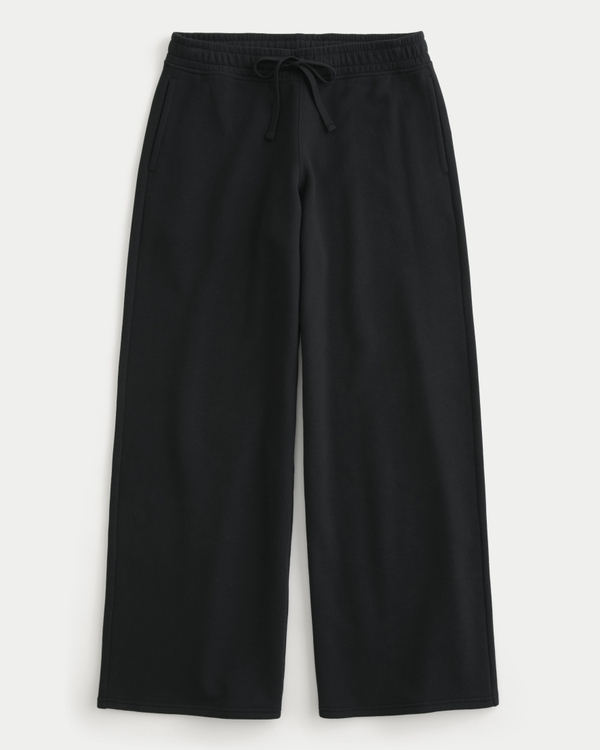 Hollister Feel Good Low-Rise Baggy Sweatpants, Black view 1
