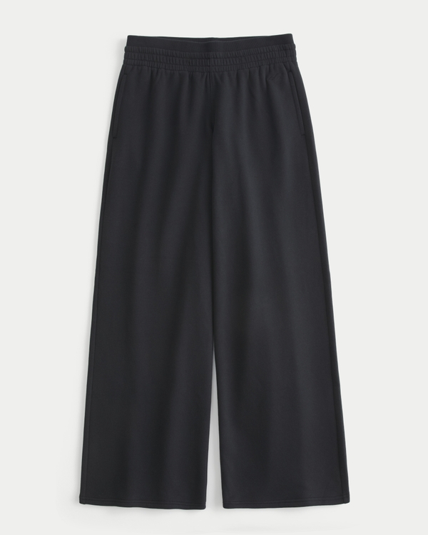 Hollister Feel Good Twofer Waistband Baggy Sweatpants, Black view 1
