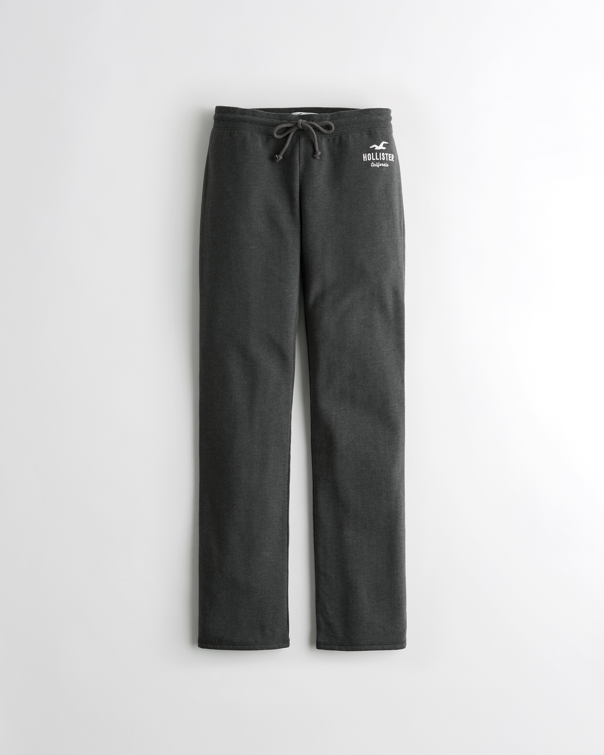 black straight leg sweatpants