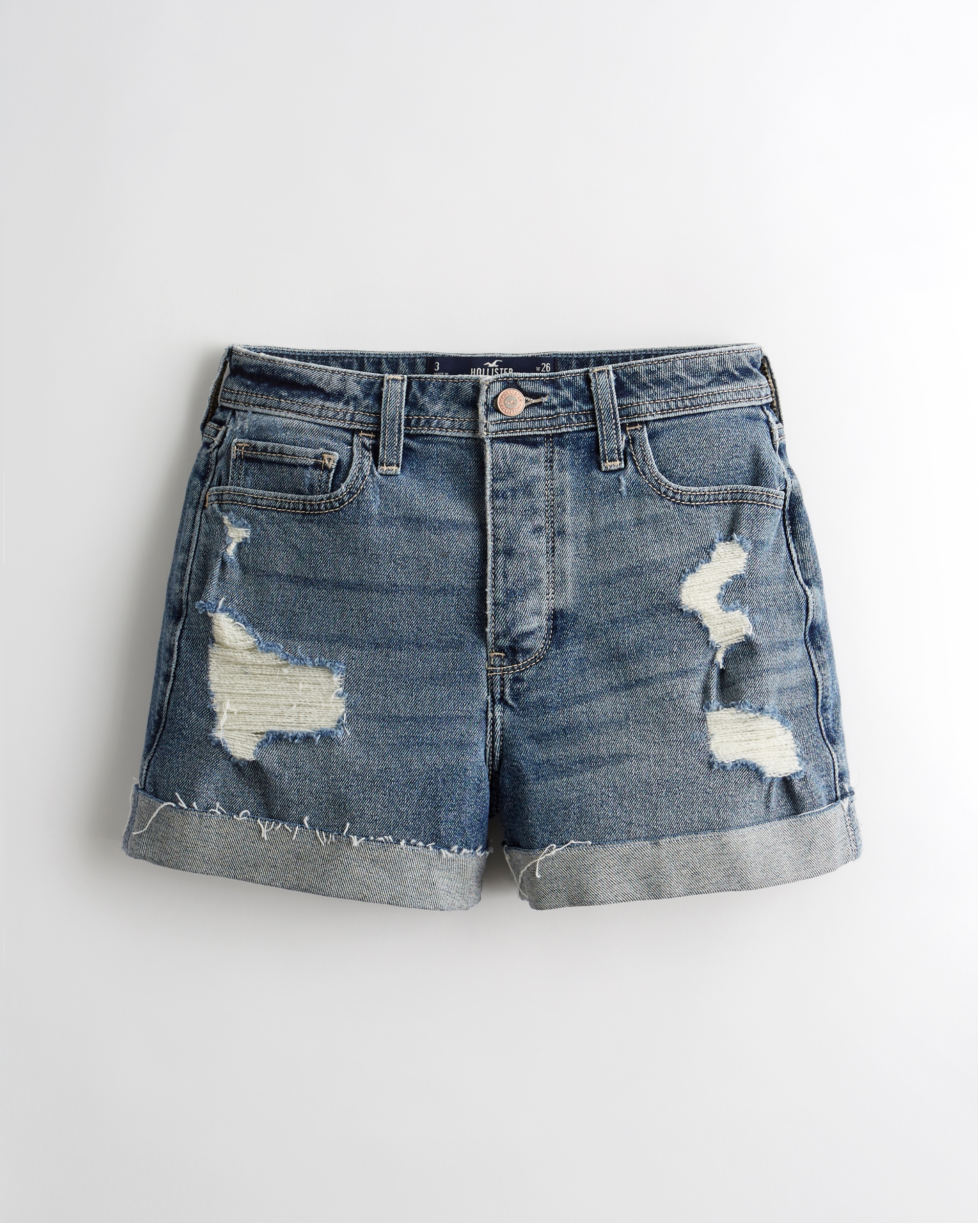 hollister low rise denim shorts