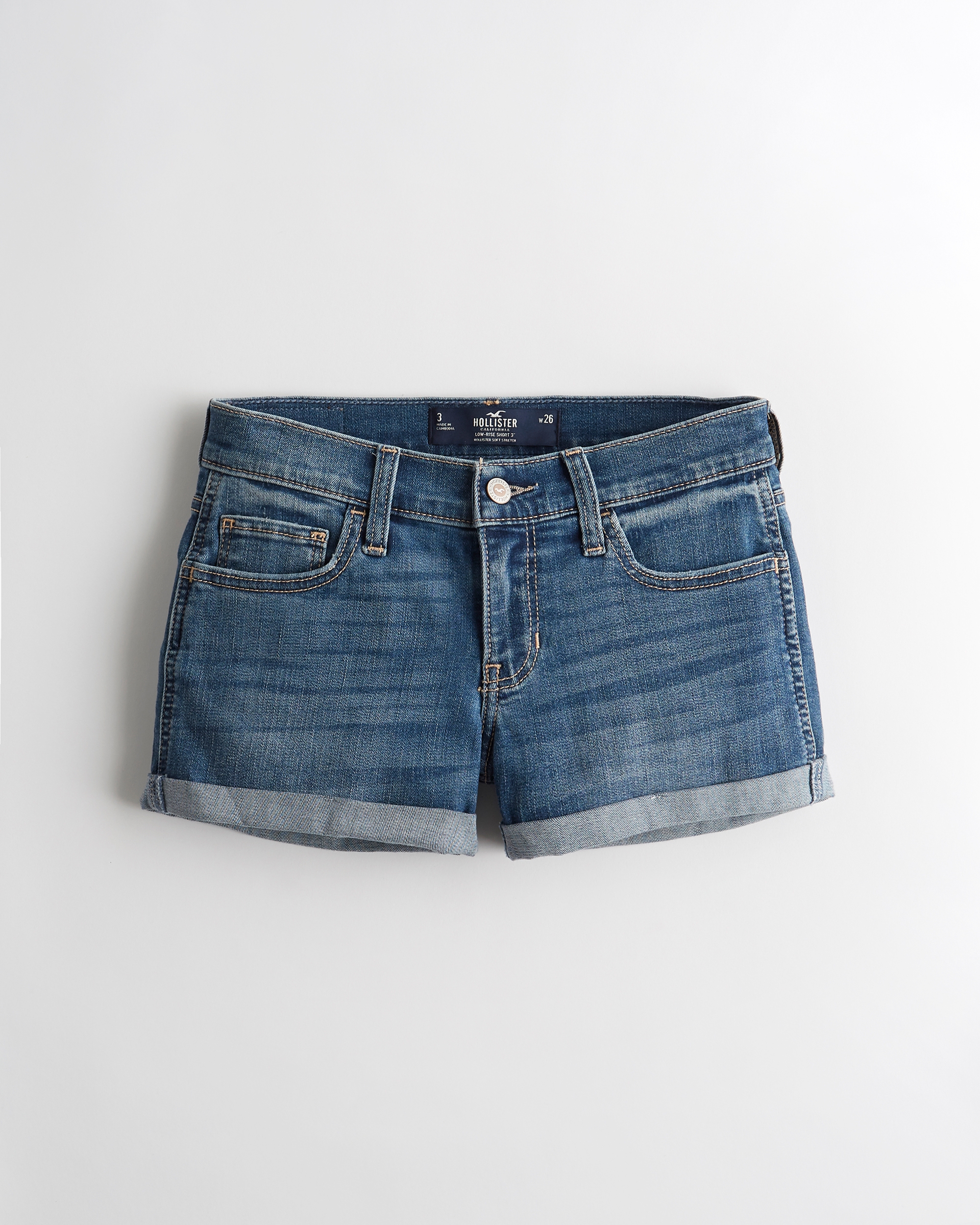 hollister low rise denim shorts