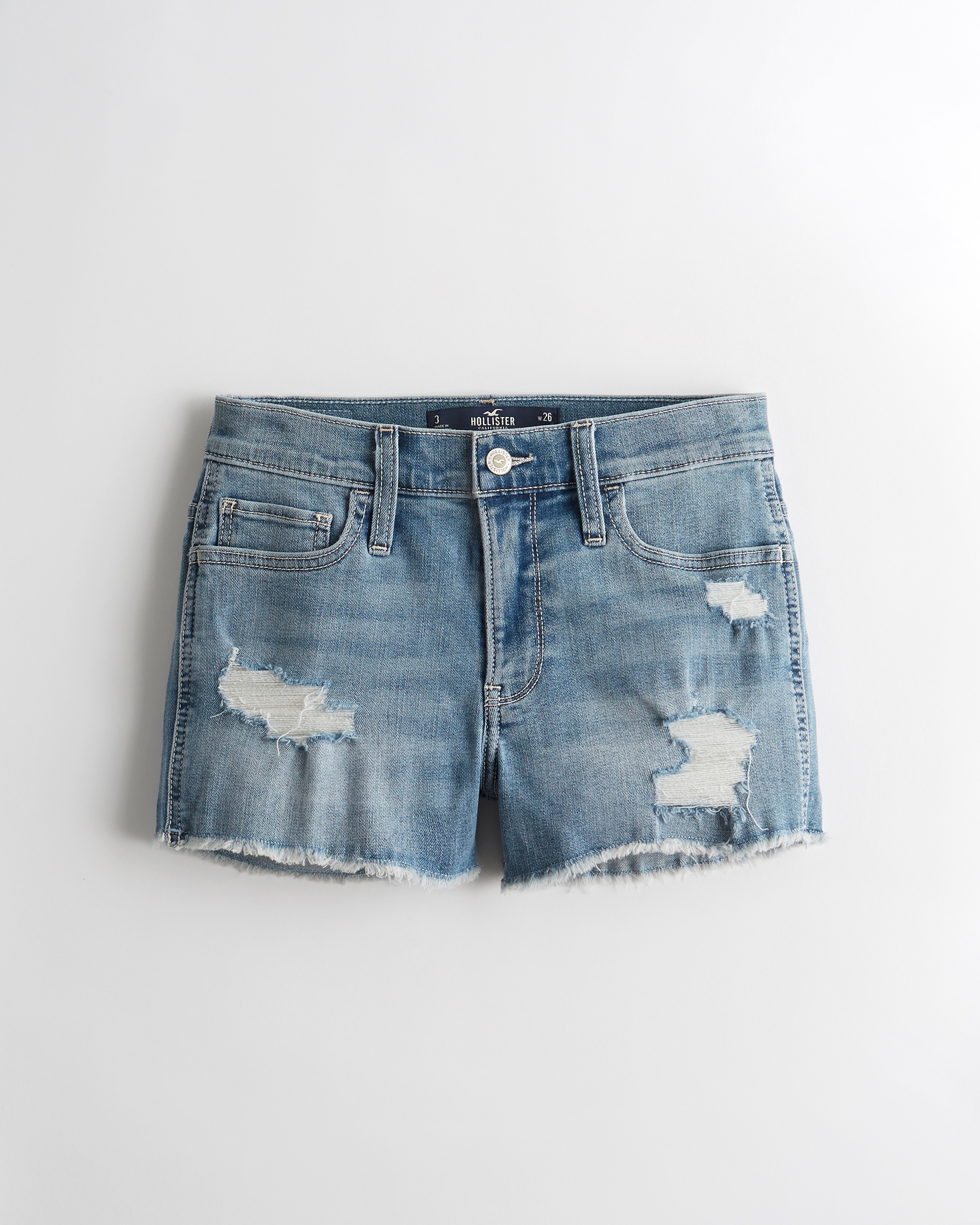 hollister black denim shorts