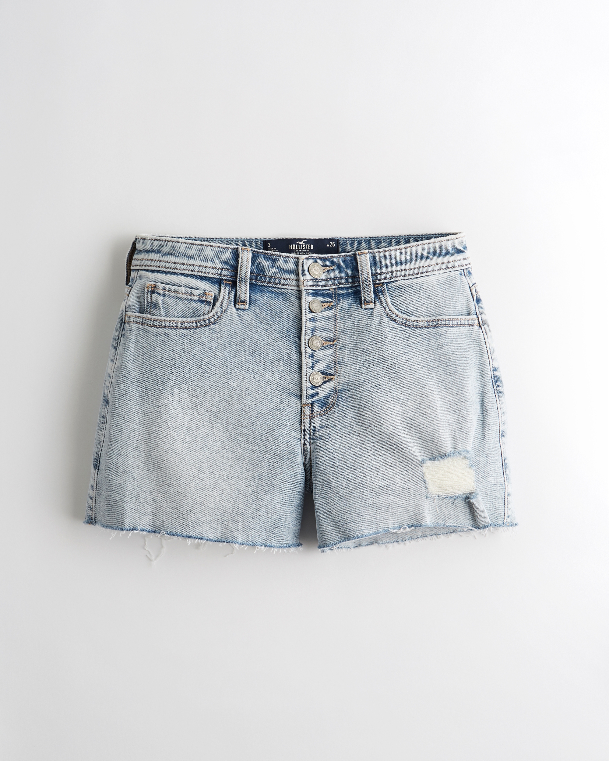 ripped jean shorts mens hollister