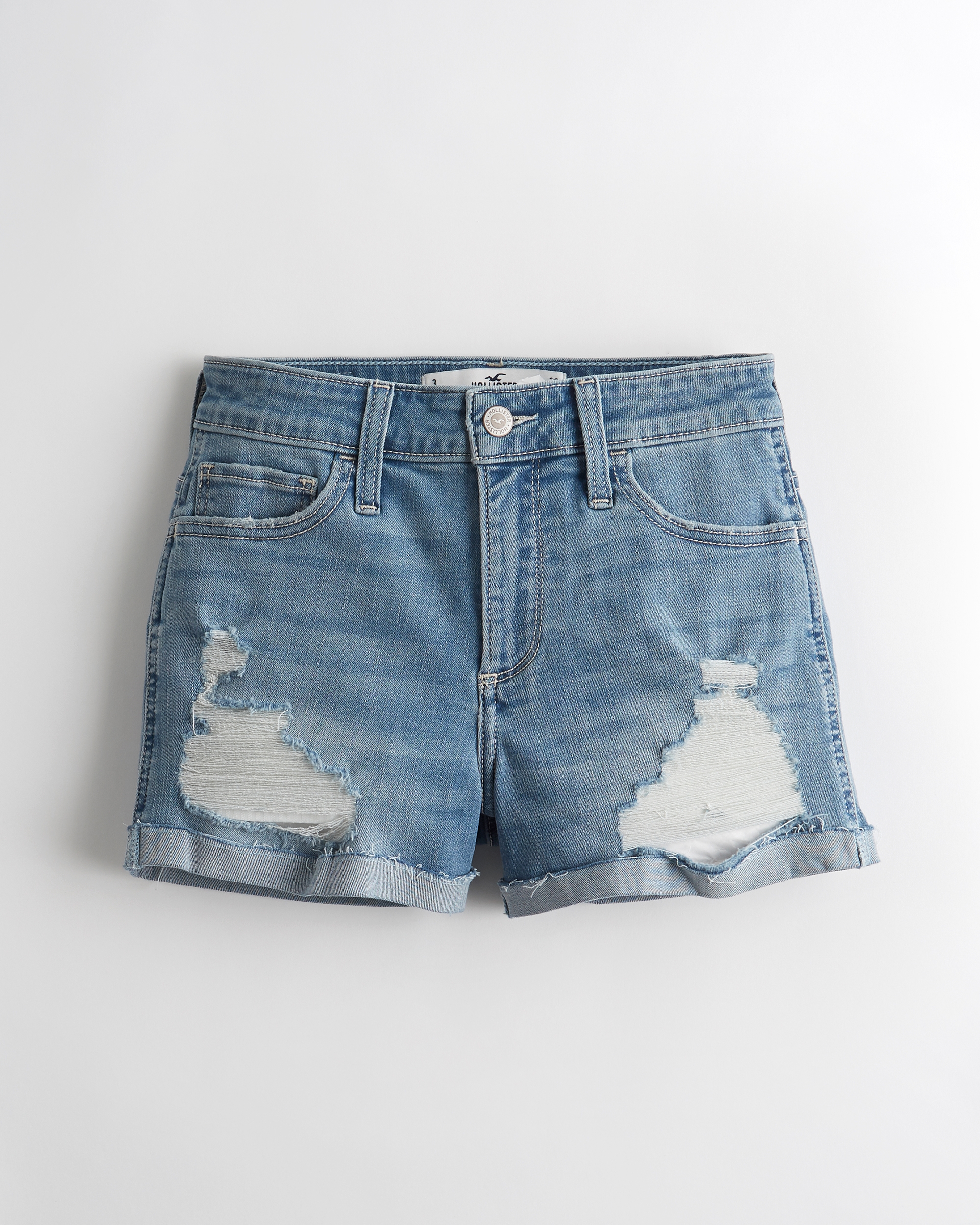 black denim shorts hollister