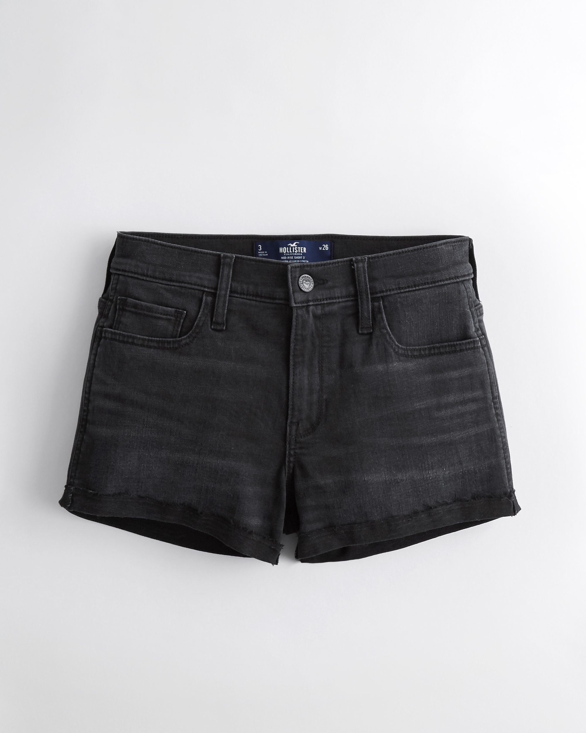 black denim shorts hollister