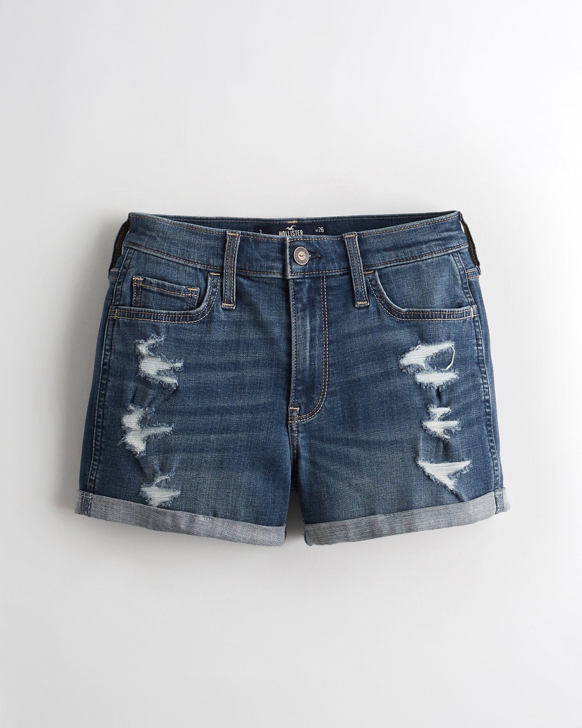 hollister denim shorts womens