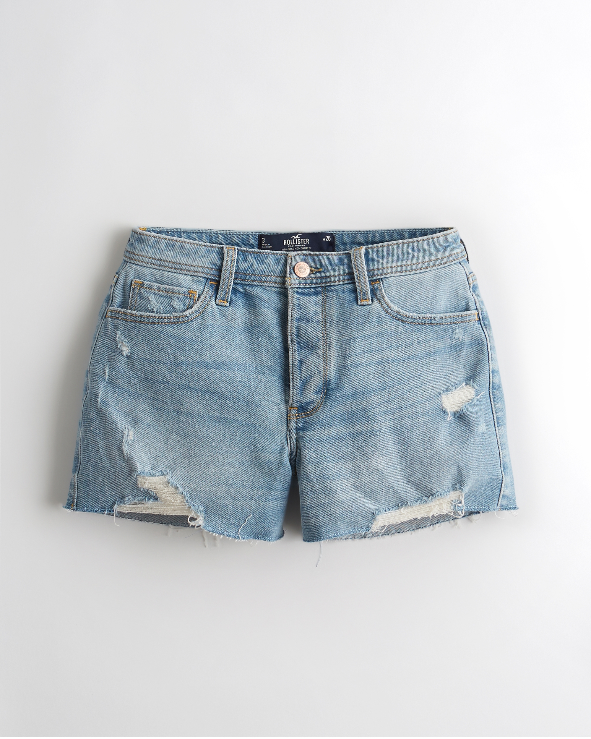 mom high rise denim shorts