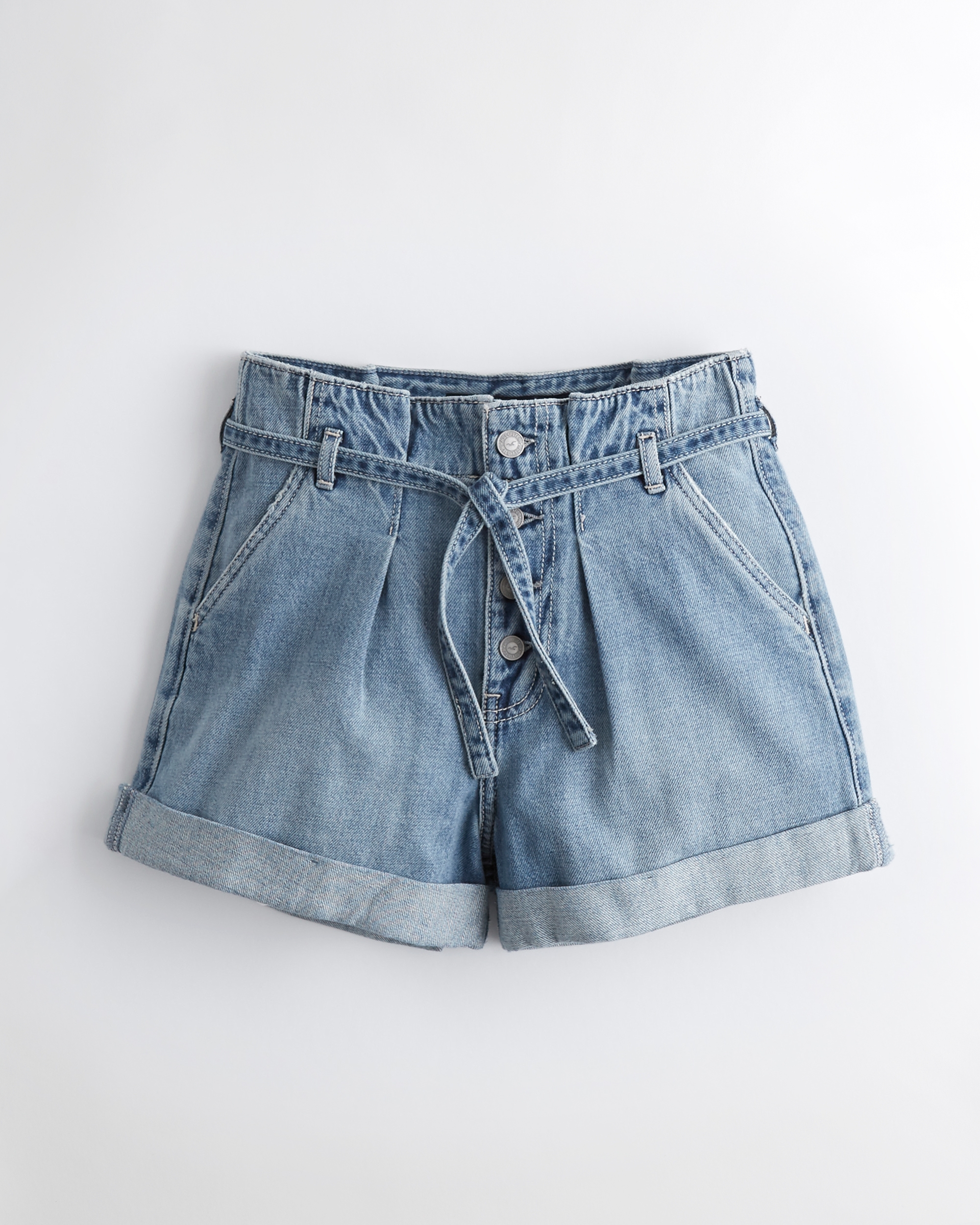 paper bag jean shorts