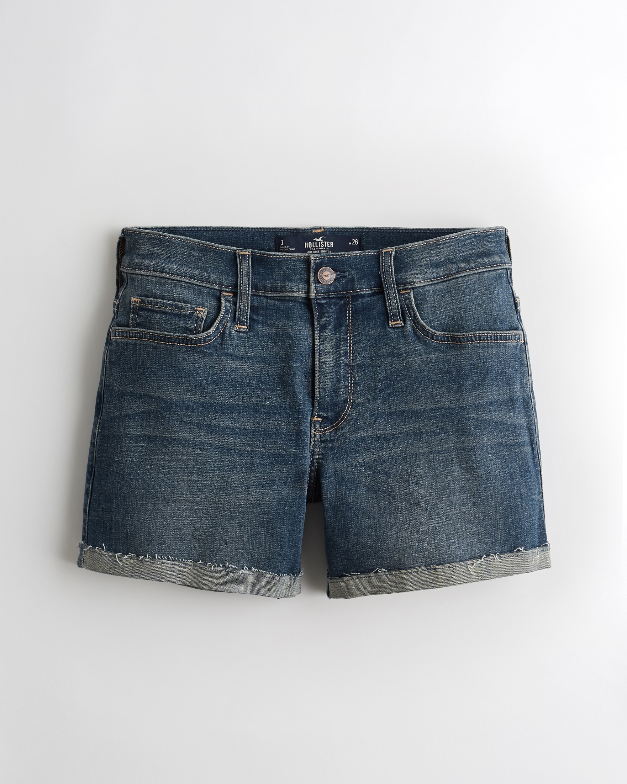 hollister high waisted denim shorts