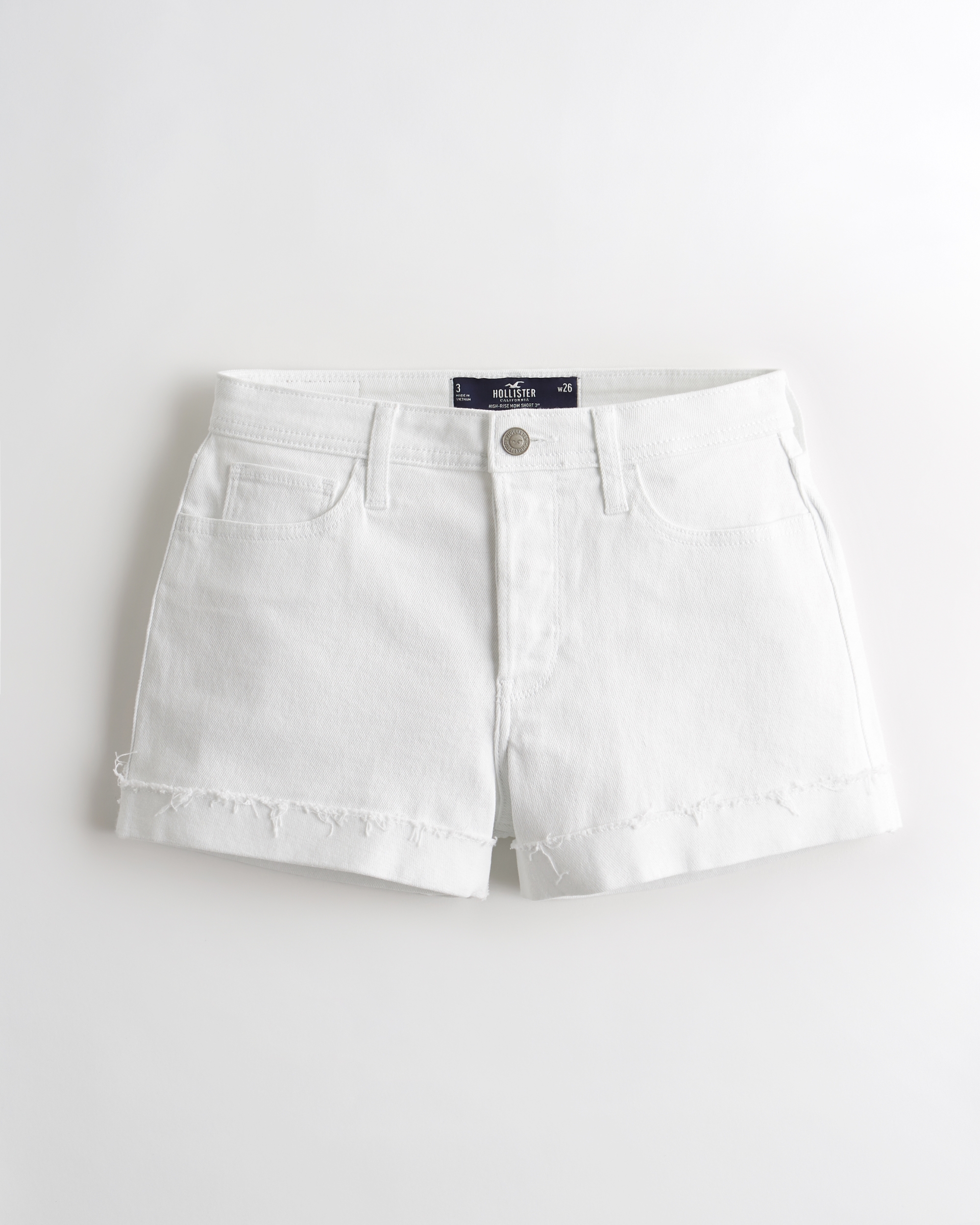 white mom shorts