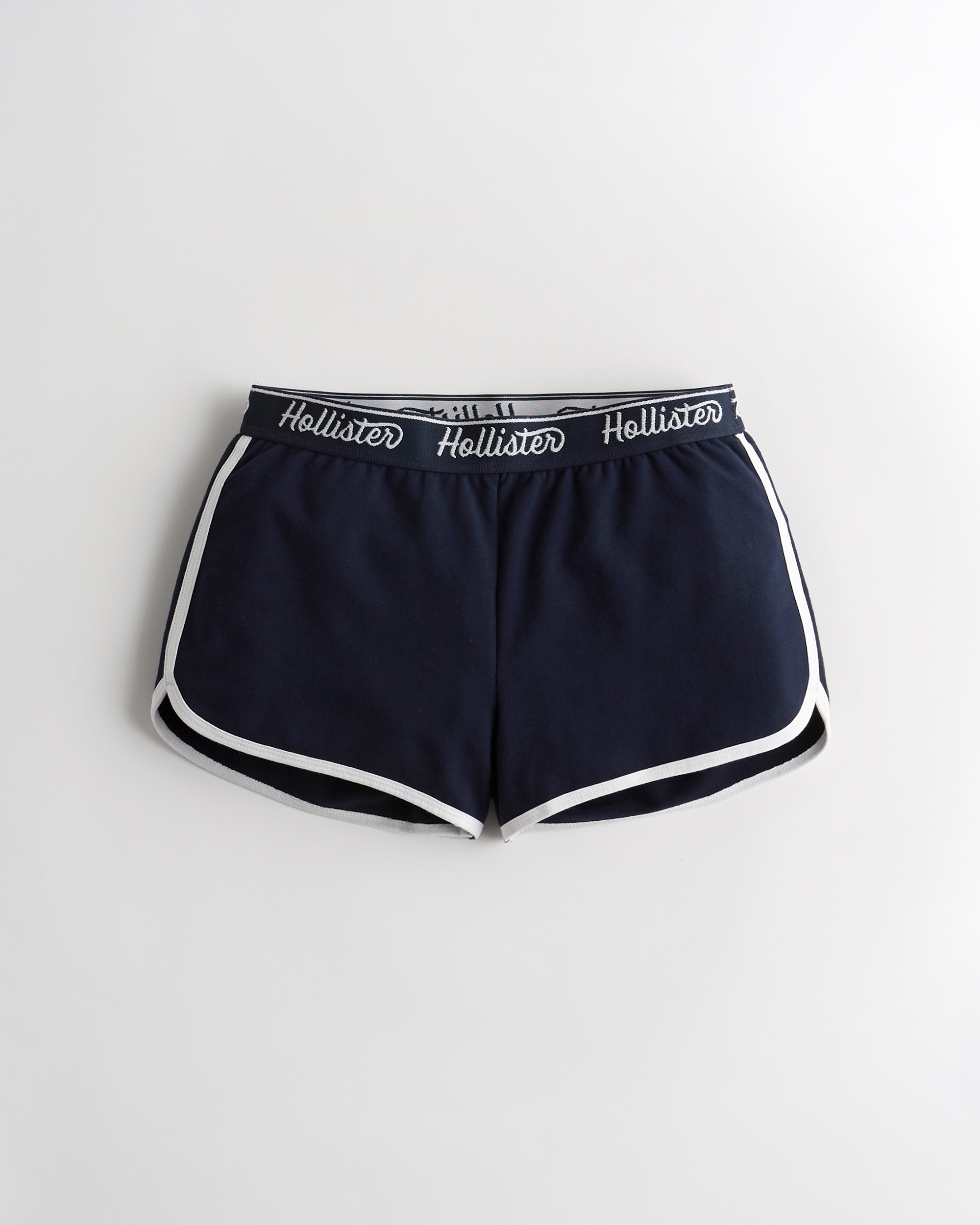 hollister high rise curved hem shorts