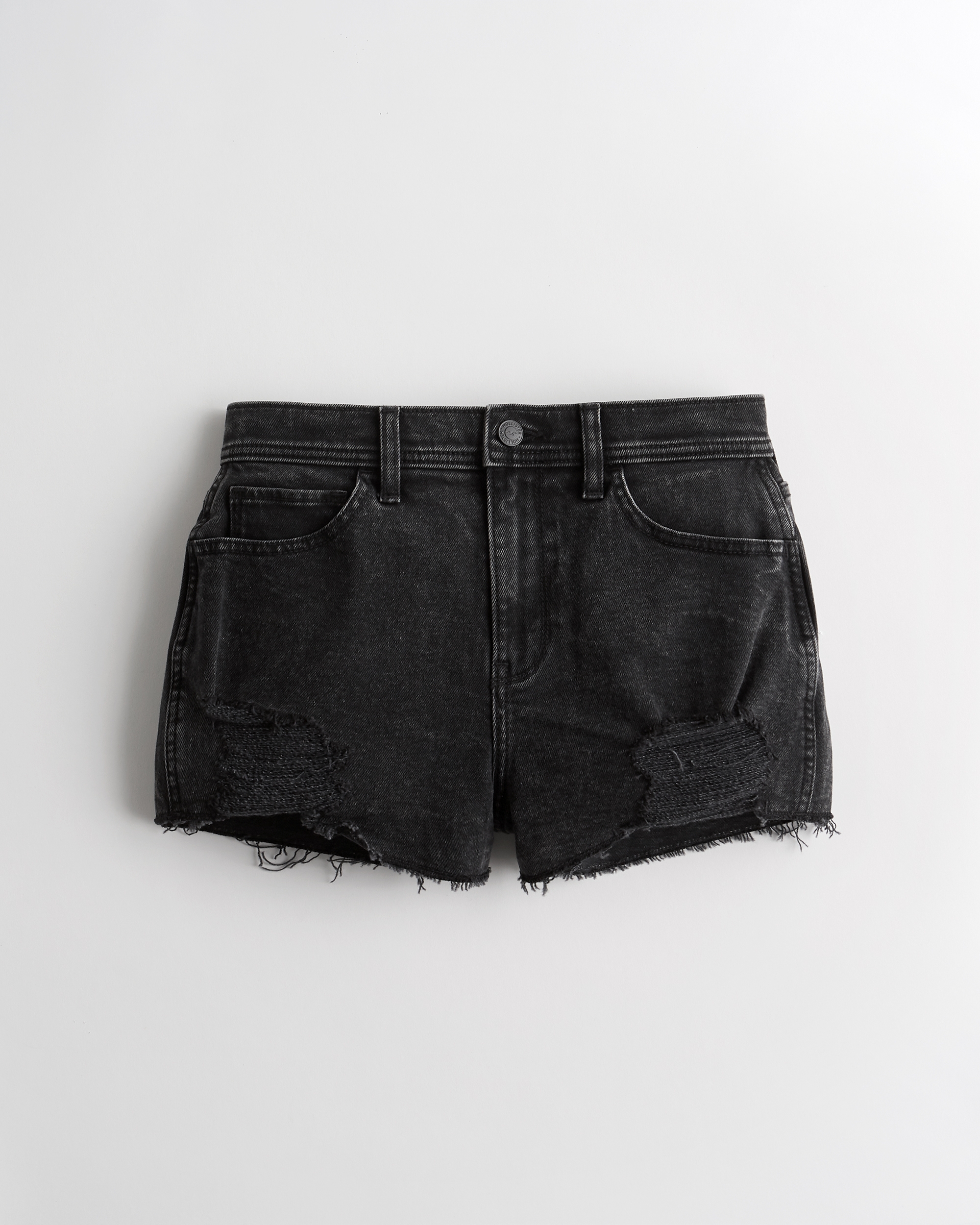 hollister high waisted denim shorts